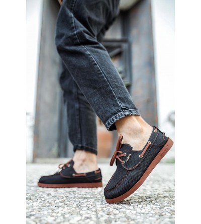 Knack Mevsimlik Keten Ayakkabı 008 Siyah (Taba Taban) Knack Mevsimlik Keten Ayakkabı 008 Siyah (Taba Taban)