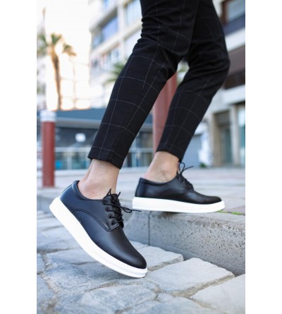 Knack Klasik Erkek Ayakkabı 001 Siyah (Beyaz Taban) Knack Klasik Erkek Ayakkabı 001 Siyah (Beyaz Taban)