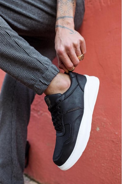 Knack Günlük Ayakkabı 707 Siyah (Beyaz Taban)