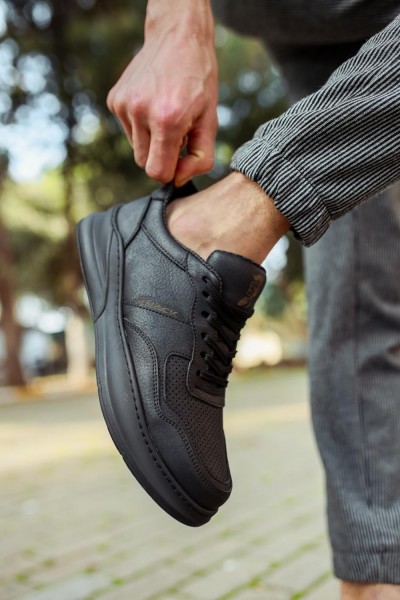 Knack Günlük Ayakkabı 707 Siyah (Siyah Taban)