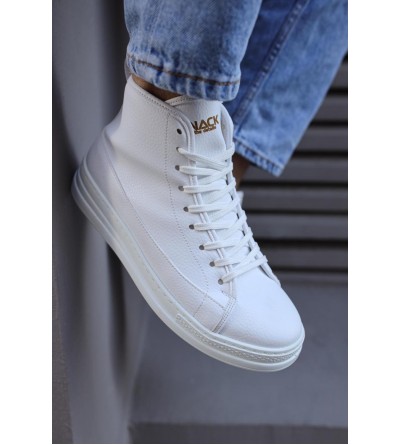 Knack Yüksek Taban Ayakkabı C-030 Beyaz Knack Yüksek Taban Ayakkabı C-030 Beyaz