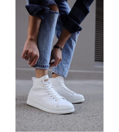 Knack Yüksek Taban Ayakkabı C-030 Beyaz Knack Yüksek Taban Ayakkabı C-030 Beyaz