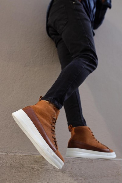 Knack Yüksek Taban Ayakkabı C-030 Taba Süet