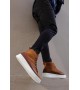 Knack Yüksek Taban Ayakkabı C-030 Taba Süet