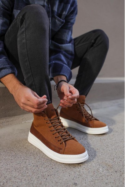 Knack Yüksek Taban Ayakkabı C-030 Taba Süet