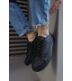 Knack Sneakers Ayakkabı 010 Siyah (Siyah Taban) Knack Sneakers Ayakkabı 010 Siyah (Siyah Taban)