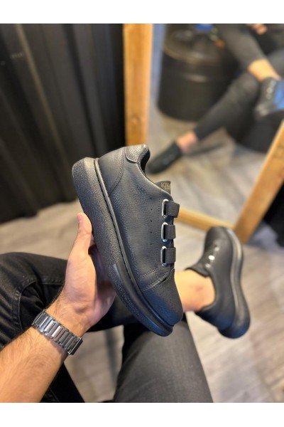 Knack Sneakers Ayakkabı 889 Siyah (Siyah Taban)