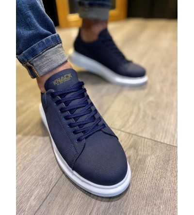 Knack Yüksek Taban Günlük Ayakkabı 045 Lacivert (Beyaz Taban) Knack Yüksek Taban Günlük Ayakkabı 045 Lacivert (Beyaz Taban)