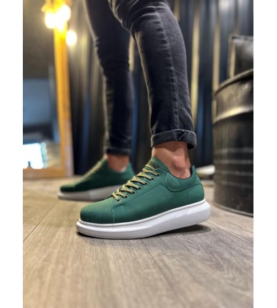 Knack Yüksek Taban Günlük Ayakkabı 045 Yeşil (Beyaz Taban) Knack Yüksek Taban Günlük Ayakkabı 045 Yeşil (Beyaz Taban)