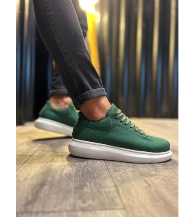 Knack Yüksek Taban Günlük Ayakkabı 045 Yeşil (Beyaz Taban) Knack Yüksek Taban Günlük Ayakkabı 045 Yeşil (Beyaz Taban)