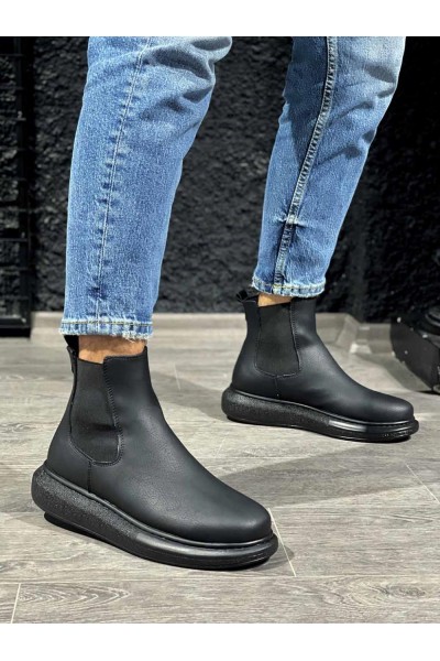 Knack Yüksek Taban Ayakkabı 111 Siyah (Siyah Taban)