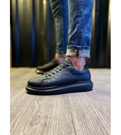 Knack Yüksek Taban Günlük Ayakkabı 044 KAPİTONE Siyah (Siyah Taban) Knack Yüksek Taban Günlük Ayakkabı 044 KAPİTONE Siyah (Siyah Taban)