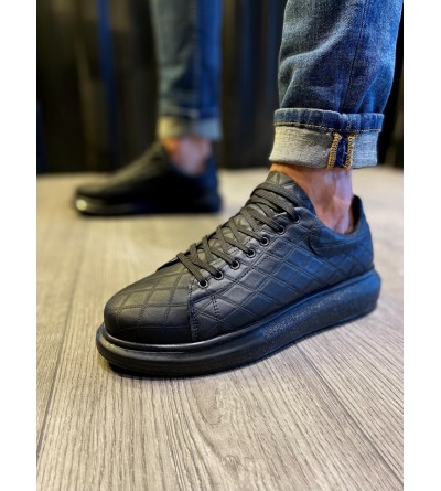 Knack Yüksek Taban Günlük Ayakkabı 044 KAPİTONE Siyah (Siyah Taban) Knack Yüksek Taban Günlük Ayakkabı 044 KAPİTONE Siyah (Siyah Taban)