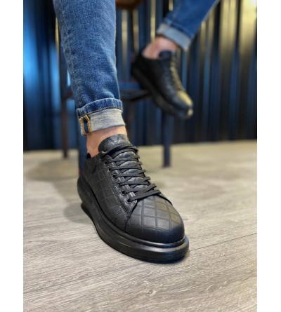 Knack Yüksek Taban Günlük Ayakkabı 044 KAPİTONE Siyah (Siyah Taban) Knack Yüksek Taban Günlük Ayakkabı 044 KAPİTONE Siyah (Siyah Taban)