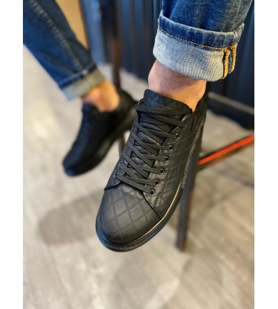 Knack Yüksek Taban Günlük Ayakkabı 044 KAPİTONE Siyah (Siyah Taban) Knack Yüksek Taban Günlük Ayakkabı 044 KAPİTONE Siyah (Siyah Taban)