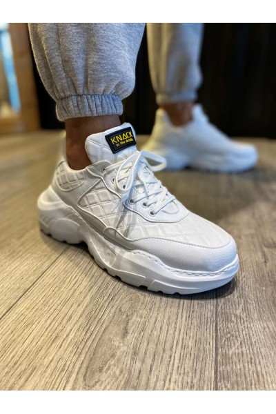 Knack Yüksek Taban Günlük Ayakkabı N75 Kapitone Beyaz