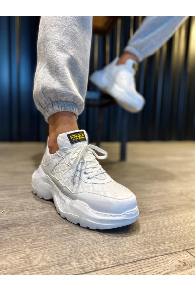 Knack Yüksek Taban Günlük Ayakkabı N75 Kapitone Beyaz