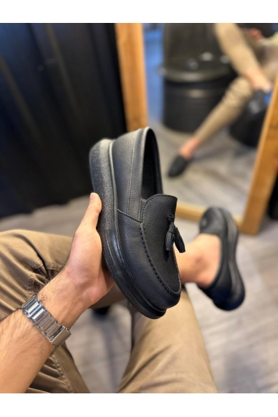 Knack Günlük Spor Klasik Ayakkabı 818 Siyah (Siyah Taban)