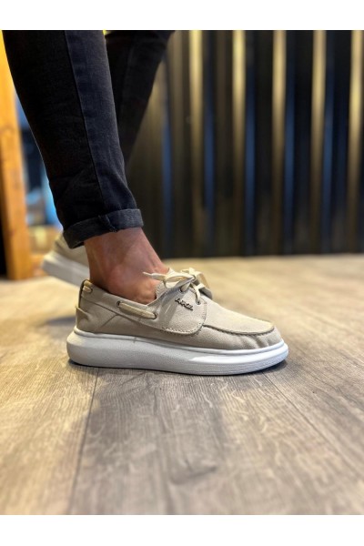 Knack Yüksek Taban Mevsimlik Süet Ayakkabı 009 Taş Knack Yüksek Taban Mevsimlik Süet Ayakkabı 009 Taş