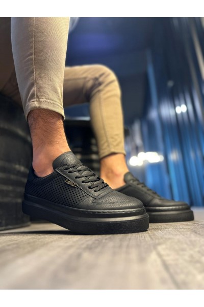 Knack Günlük Ayakkabı 013 Siyah (Siyah Taban)