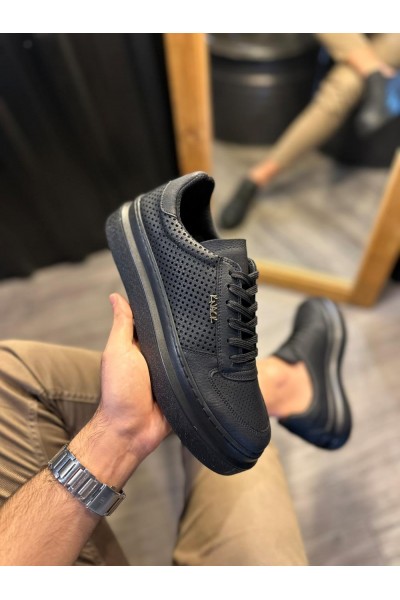 Knack Günlük Ayakkabı 013 Siyah (Siyah Taban)