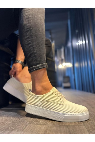 Knack Fitilli Desenli Günlük Ayakkabı 076 Beyaz