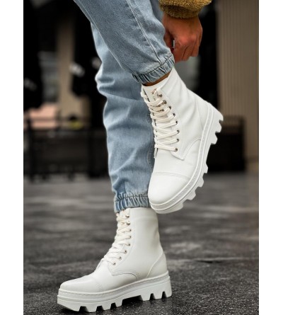 Knack Yüksek Taban Ayakkabı B-023 Beyaz