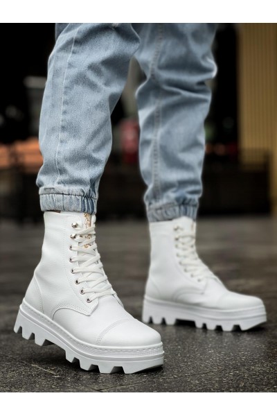 Knack Yüksek Taban Ayakkabı B-023 Beyaz