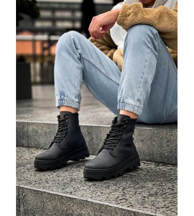 Knack Yüksek Taban Ayakkabı B-023 Siyah (Siyah Taban)