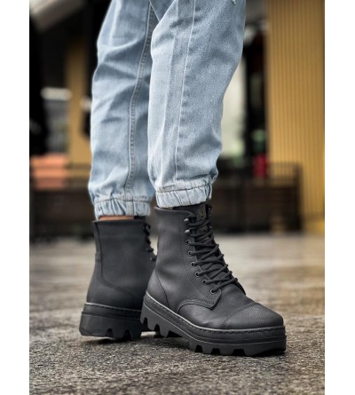 Knack Yüksek Taban Ayakkabı B-023 Siyah (Siyah Taban)