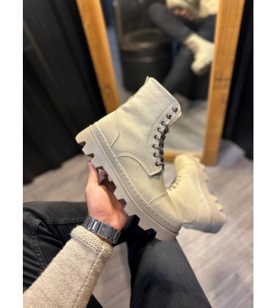 Knack Yüksek Taban Ayakkabı B-023 Vizon Süet