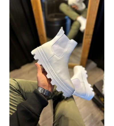 Knack Yüksek Taban Chelsea Bot 113 Beyaz