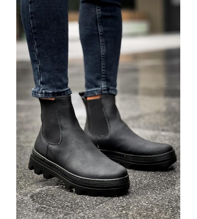 Knack Yüksek Taban Chelsea Bot 113 Siyah (Siyah Taban)