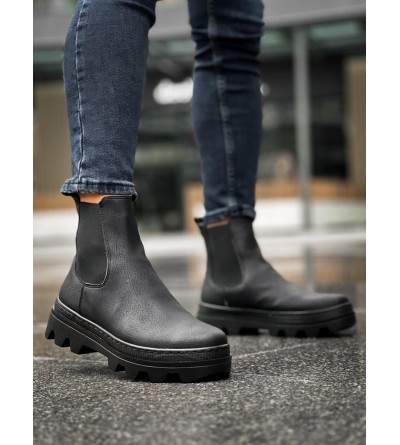 Knack Yüksek Taban Chelsea Bot 113 Siyah (Siyah Taban)