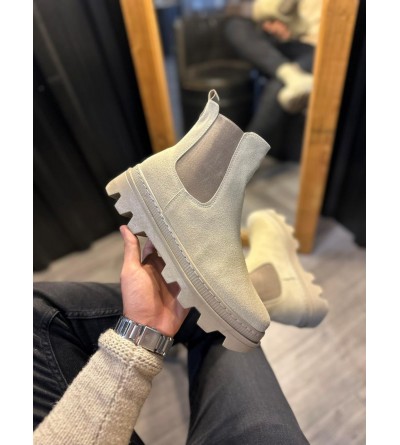 Knack Yüksek Taban Chelsea Bot 113 Vizon Süet