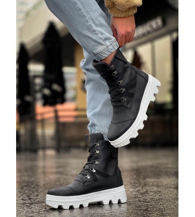 Knack Erkek Spor Bot B14 Siyah (Beyaz Taban)