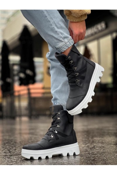 Knack Erkek Spor Bot B14 Siyah (Beyaz Taban)