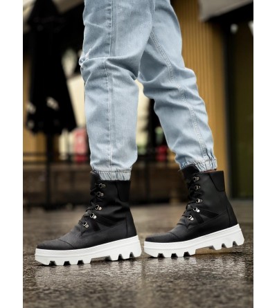 Knack Erkek Spor Bot B14 Siyah (Beyaz Taban)