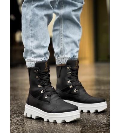 Knack Erkek Spor Bot B14 Siyah (Beyaz Taban)