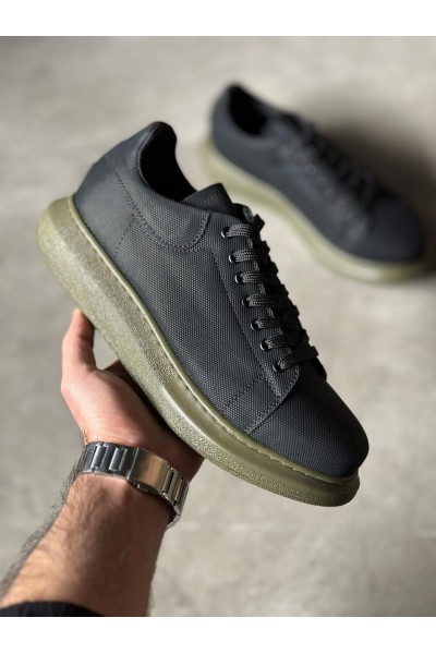 Knack Yüksek Taban Günlük Ayakkabı Tırtıklı 041 Siyah