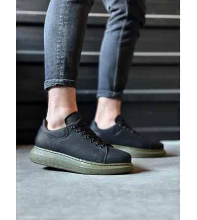 Knack Yüksek Taban Günlük Ayakkabı Tırtıklı 041 Siyah