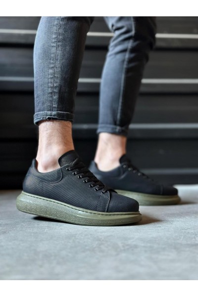 Knack Yüksek Taban Günlük Ayakkabı Tırtıklı 041 Siyah