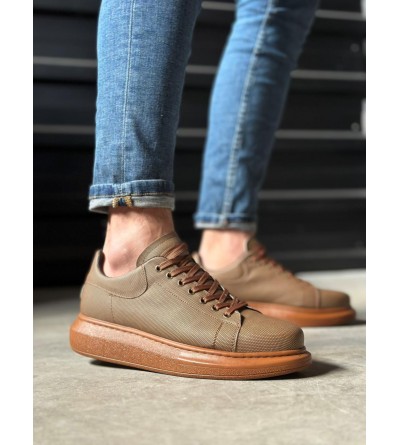 Knack Yüksek Taban Günlük Ayakkabı Tırtıklı 041 Taba