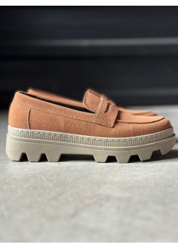 Knack Yüksek Taban Klasik Ayakkabı 779 Taba Süet