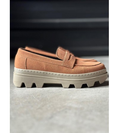 Knack Yüksek Taban Klasik Ayakkabı 779 Taba Süet