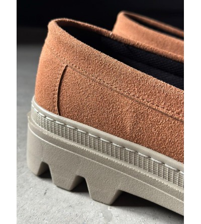 Knack Yüksek Taban Klasik Ayakkabı 779 Taba Süet