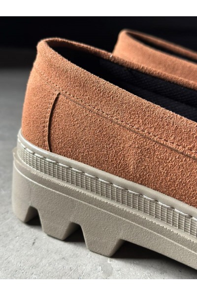 Knack Yüksek Taban Klasik Ayakkabı 779 Taba Süet