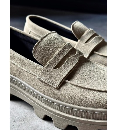 Knack Yüksek Taban Klasik Ayakkabı 779 Vizon Süet