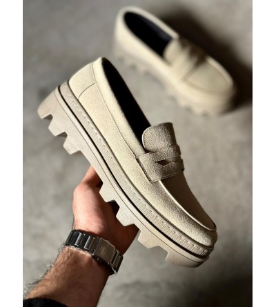 Knack Yüksek Taban Klasik Ayakkabı 779 Vizon Süet