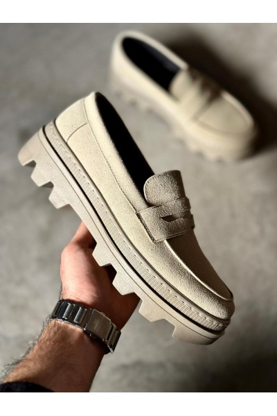 Knack Yüksek Taban Klasik Ayakkabı 779 Vizon Süet